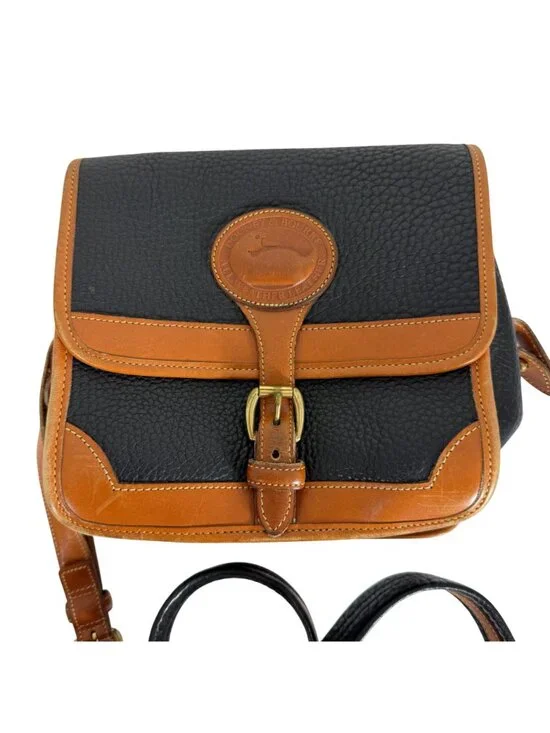 Vintage Dooney & Bourke All Weather Leather Pebble Grain Black Cross Body Bag - Picture 2 of 15